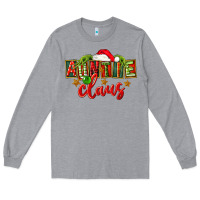Heather Grey christmas auntie claus Long Sleeve Tee - FaDigitalArtStudio