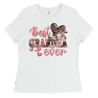 White Best Grandma ever Mother's Day Ladies Tee - CowGirlArtShop