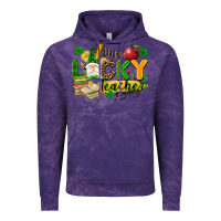 Cloud Purple one lucky teacher Vintage Hoodie - FaDigitalArtStudio
