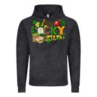 Vintage Black one lucky teacher Vintage Hoodie - FaDigitalArtStudio
