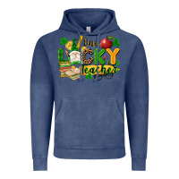 Vintage Denim one lucky teacher Vintage Hoodie - FaDigitalArtStudio