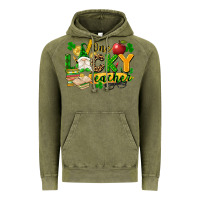 Vintage Olive one lucky teacher Vintage Hoodie - FaDigitalArtStudio