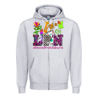 Heather Grey mardi gras lpn licensed practical nurse Zipper Hoodie - AdoDesignShop