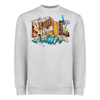 Heather Grey nail hustler Heavyweight Sweatshirt - AdoDesignShop