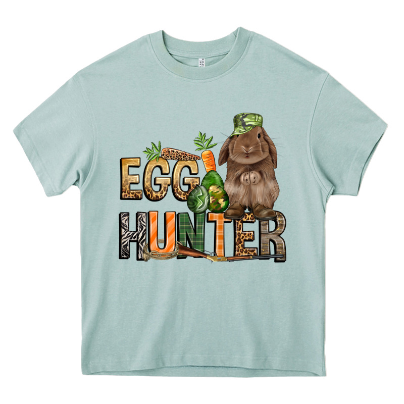 Egg Hunter With Rabbit Easter Day Heavy Core Tee by HowdyJamesFarm | Teevron