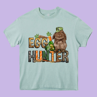Egg Hunter With Rabbit Easter Day Heavy Core Tee Designed By Howdyjamesfarm