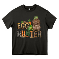 Asphalt Egg hunter with rabbit Easter Day Heavy Core Tee - HowdyJamesFarm