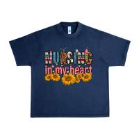 Navy Nursing In My Heart Urban Heavy Tee - FaDigitalArtStudio