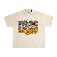 Sandshell Nursing In My Heart Urban Heavy Tee - FaDigitalArtStudio