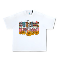 White Nursing In My Heart Urban Heavy Tee - FaDigitalArtStudio