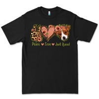 Black Peace Love Jack Russel Premium Tee - Jasminsmagicworld