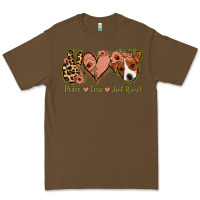 Cacao Peace Love Jack Russel Premium Tee - Jasminsmagicworld