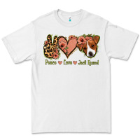 White Peace Love Jack Russel Premium Tee - Jasminsmagicworld