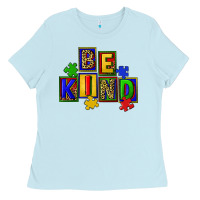 Baby Blue Be kind Ladies Tee - CowGirlArtShop
