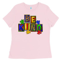 Bubblegum Pink Be kind Ladies Tee - CowGirlArtShop