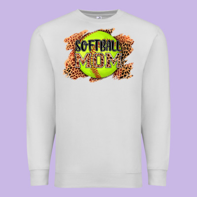 Softball Mom Premium Sweatshirt Designed By Adodesignshop