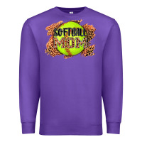 Purple softball mom Premium Sweatshirt - AdoDesignShop