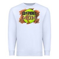 White softball mom Premium Sweatshirt - AdoDesignShop