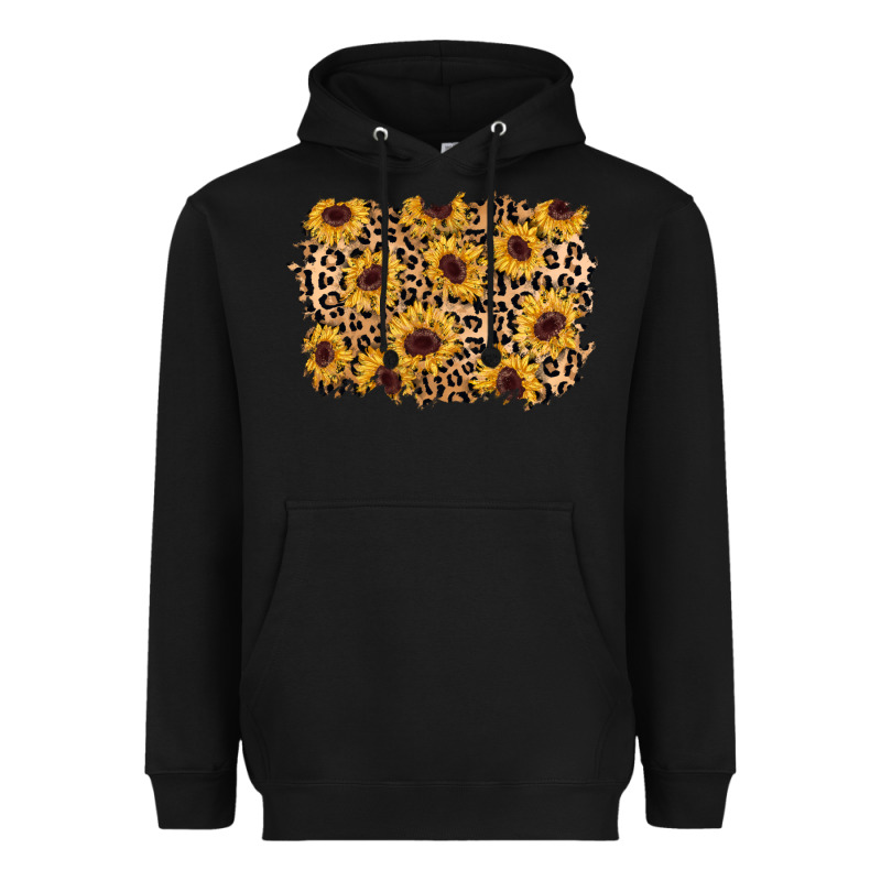 Sunflower Leopard Background Heavyweight Hoodie by AdoDesignShop | Teevron