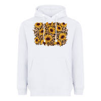 White sunflower leopard background Heavyweight Hoodie - AdoDesignShop