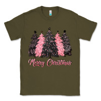 Army Green pink merry christmas Classic Tee - CowGirlArtShop