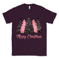 Plum pink merry christmas Classic Tee - CowGirlArtShop