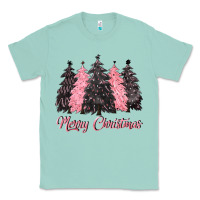 Seafoam pink merry christmas Classic Tee - CowGirlArtShop