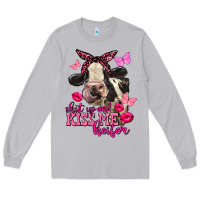 Moon Dust Valentine's Day Shut Up And Kiss Me Heifer Holstein Cow Long Sleeve Tee - FaDigitalArtStudio