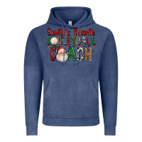 Vintage Denim Santa's Favorite Volleyball Coach For Christmas Vintage Hoodie - FaDigitalArtStudio