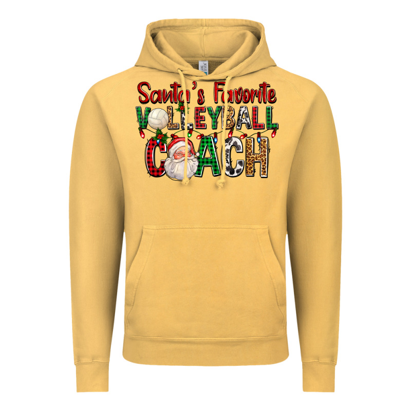 Santa's Favorite Volleyball Coach For Christmas Vintage Hoodie by FaDigitalArtStudio | Teevron