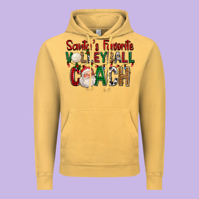 Santa's Favorite Volleyball Coach For Christmas Vintage Hoodie Designed By Fadigitalartstudio