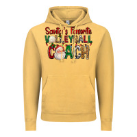 Vintage Mustard Santa's Favorite Volleyball Coach For Christmas Vintage Hoodie - FaDigitalArtStudio