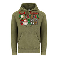 Vintage Olive Santa's Favorite Volleyball Coach For Christmas Vintage Hoodie - FaDigitalArtStudio
