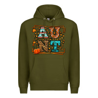 Army Green Autumn Leopard Aunt Premium Hoodie - LillyAllenDesigns