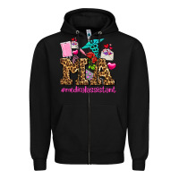 Black valentines day m a medical assistant Zipper Hoodie - AdoDesignShop