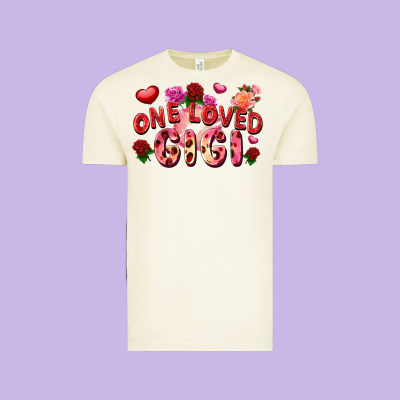 One Loved Gigi Valentine's Day Vintage Tee Designed By Fadigitalartstudio
