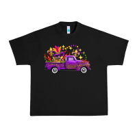 Black Mardi Gras Leopard Truck Urban Heavy Tee - FaDigitalArtStudio