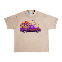 French Oak Mardi Gras Leopard Truck Urban Heavy Tee - FaDigitalArtStudio