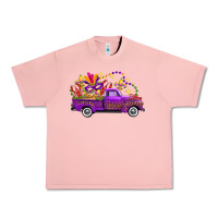 Salmon Mardi Gras Leopard Truck Urban Heavy Tee - FaDigitalArtStudio