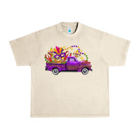Sandshell Mardi Gras Leopard Truck Urban Heavy Tee - FaDigitalArtStudio
