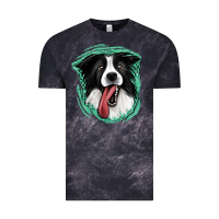 Cloud Black border collie Vintage Tee - Jasminsmagicworld
