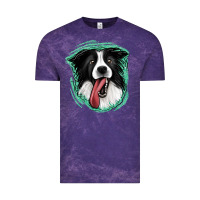 Cloud Purple border collie Vintage Tee - Jasminsmagicworld