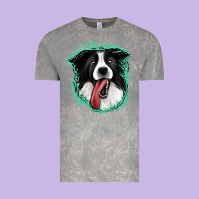 Border Collie Vintage Tee Designed By Jasminsmagicworld