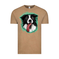 Vintage Coffee border collie Vintage Tee - Jasminsmagicworld