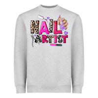 Heather Grey nail artist Heavyweight Sweatshirt - AdoDesignShop