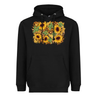 Black cactus leopard sunflower glitter background Heavyweight Hoodie - AdoDesignShop