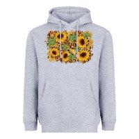 Heather Grey cactus leopard sunflower glitter background Heavyweight Hoodie - AdoDesignShop
