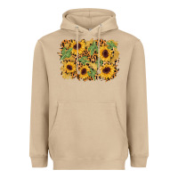 Mushroom cactus leopard sunflower glitter background Heavyweight Hoodie - AdoDesignShop