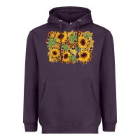 Plum cactus leopard sunflower glitter background Heavyweight Hoodie - AdoDesignShop
