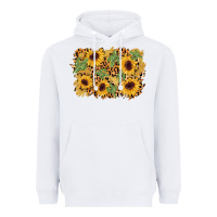 White cactus leopard sunflower glitter background Heavyweight Hoodie - AdoDesignShop